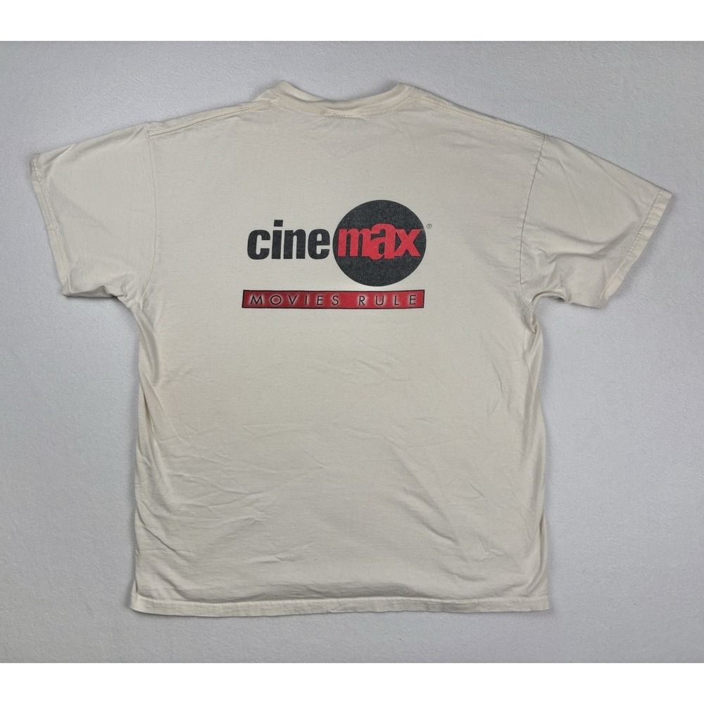 Vintage 90s Cinemax Movies Rule‎ Promo T-Shirt XL Movie TV Network Distressed